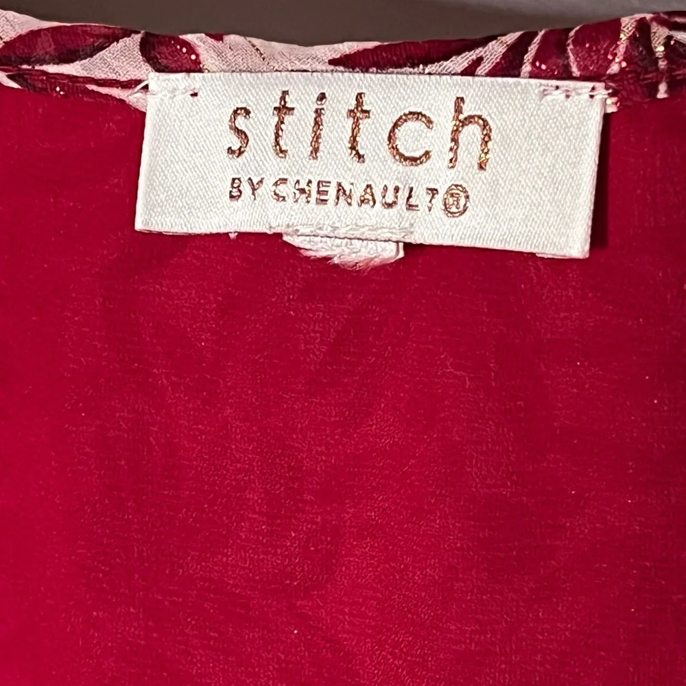 Stitch by Chenault Tiered Floral Red Dress size M? - Picture 4 of 7